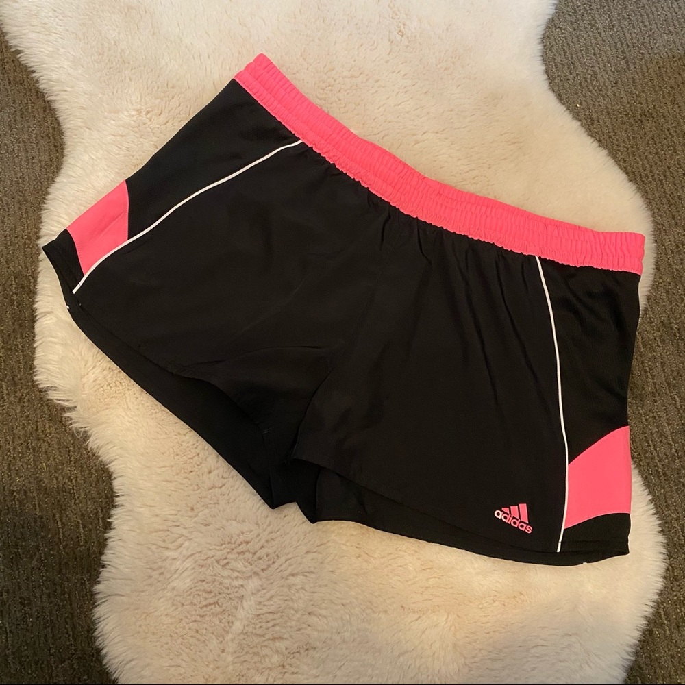 Adidas Black/Pink Pacer Running Shorts size L
